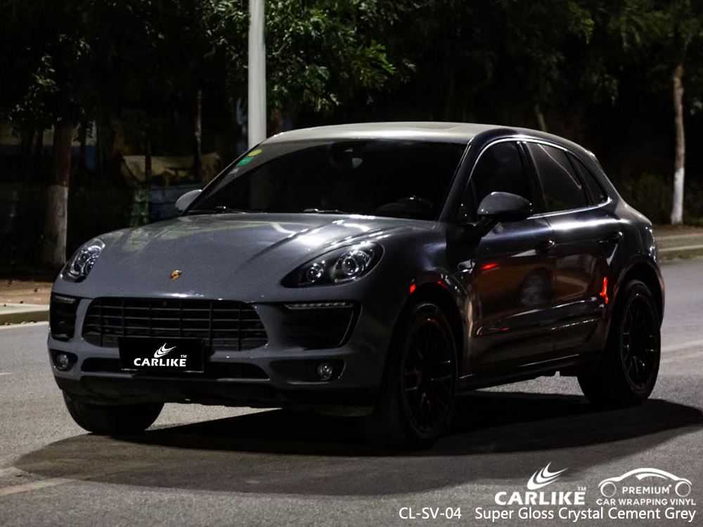 CL-SV-04 super gloss crystal cement grey vehicle wrapping for PORSCHE Malolos Philippines