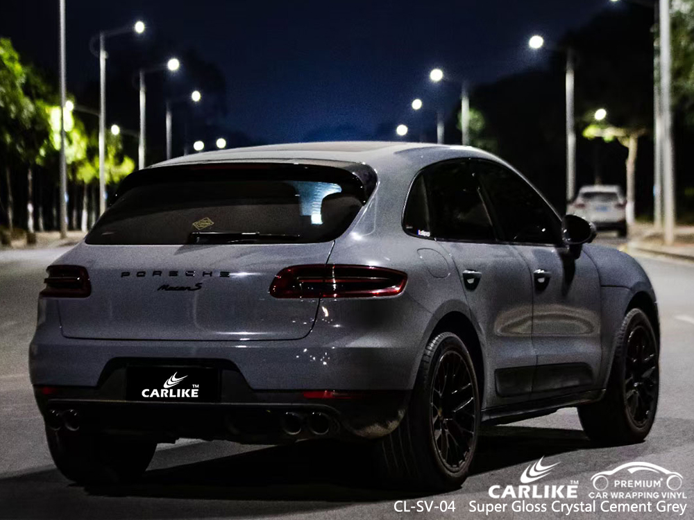 CL-SV-04 super gloss crystal cement grey vehicle wrapping for PORSCHE Malolos Philippines