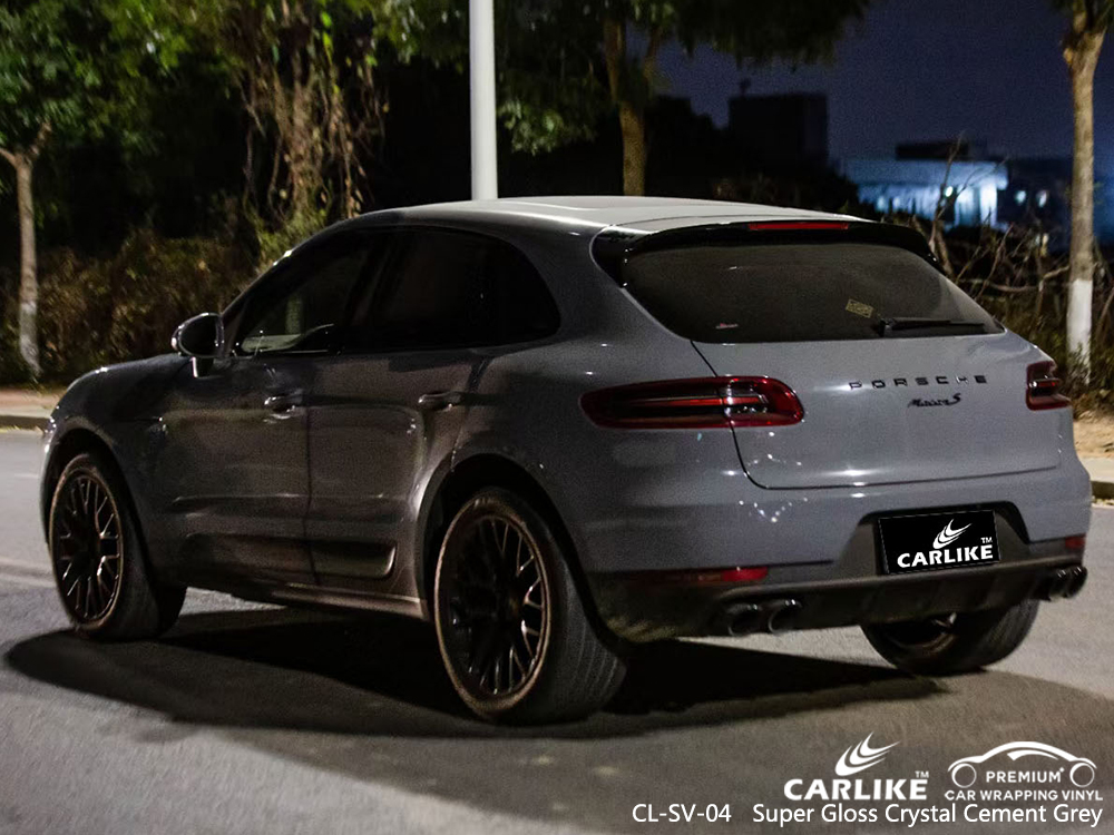 CL-SV-04 super gloss crystal cement grey vehicle wrapping for PORSCHE Malolos Philippines