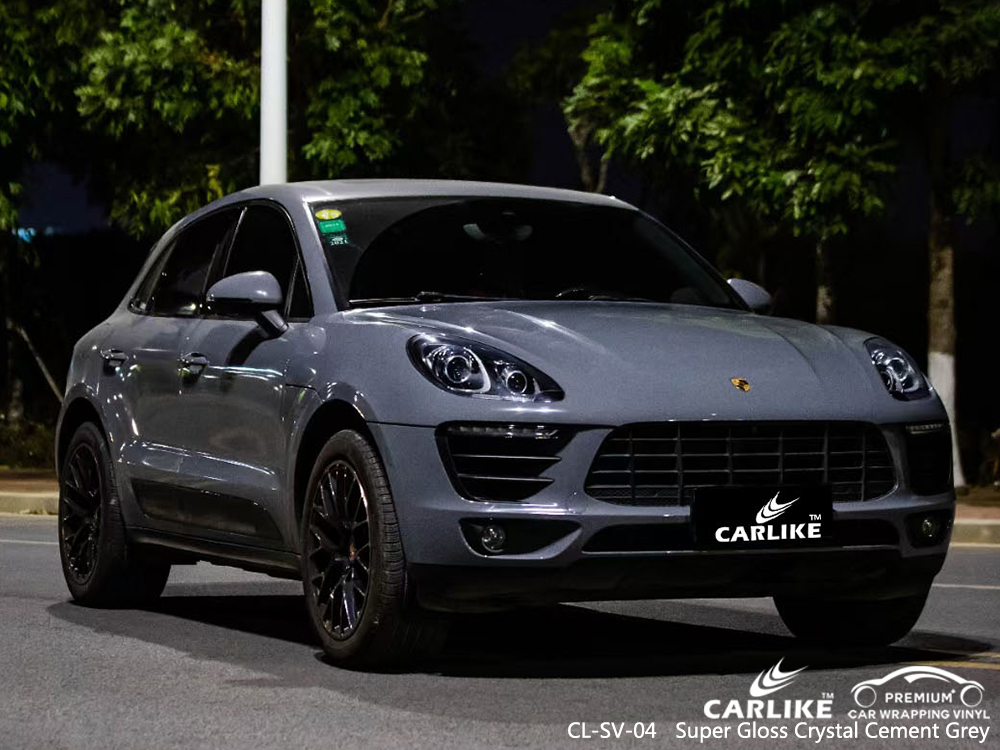CL-SV-04 super gloss crystal cement grey vehicle wrapping for PORSCHE Malolos Philippines