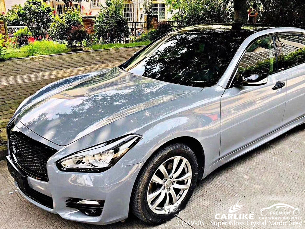 CL-SV-05 super gloss crystal nardo grey vinyl wrap for INFINITI Tacloban Philippines