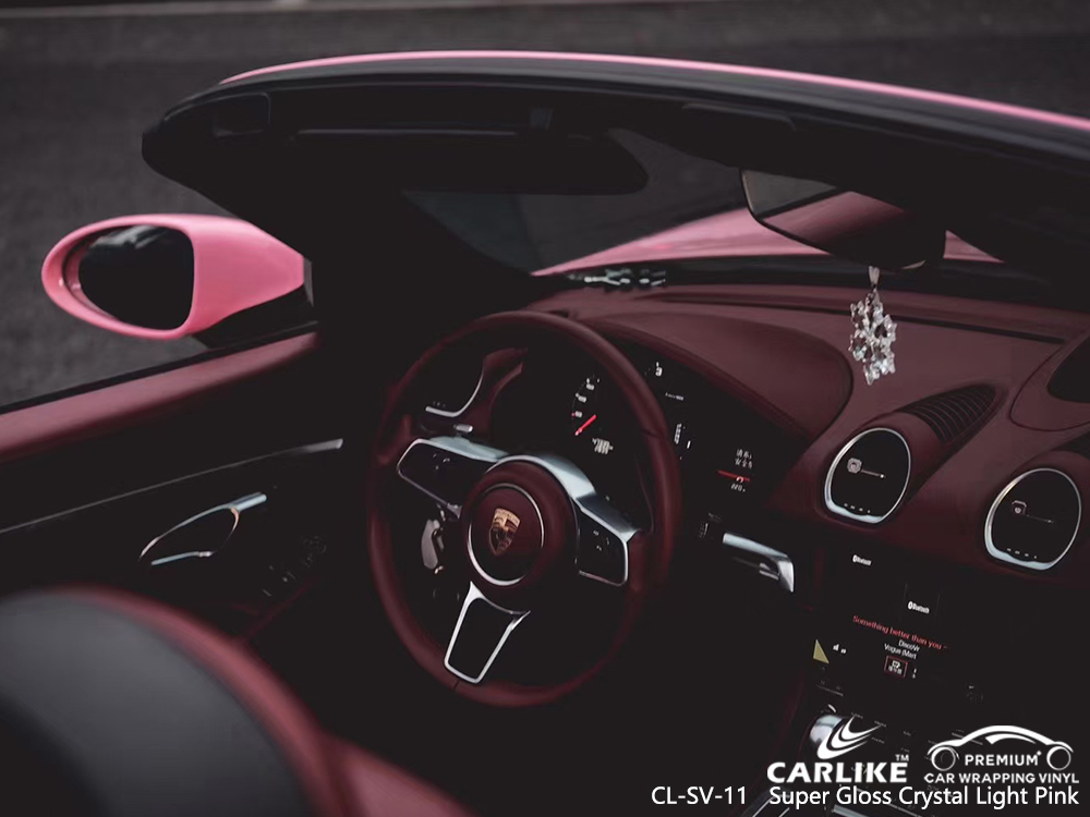 CL-SV-11 super gloss crystal light pink vehicle wrapping for PORSCHE Tagaytay Philippines