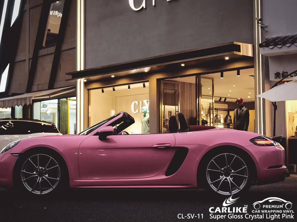 CL-SV-11 super gloss crystal light pink vehicle wrapping for PORSCHE Tagaytay Philippines
