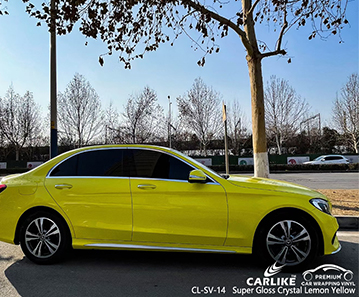 CL-SV-14 emballage de voiture jaune citron cristal super brillant pour MERCEDES-BENZ