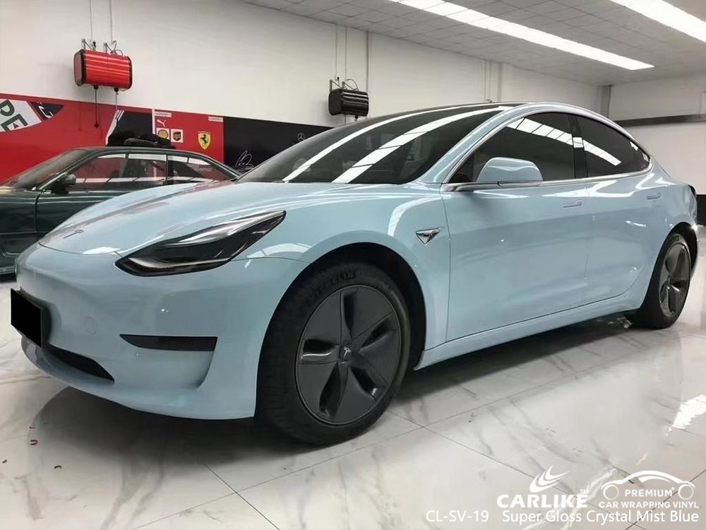 CL-SV-19 super gloss crystal mist blue vinyl material suppliers for TESLA Tuguegarao Philippines