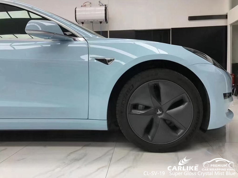 CL-SV-19 super gloss crystal mist blue vinyl material suppliers for TESLA Tuguegarao Philippines