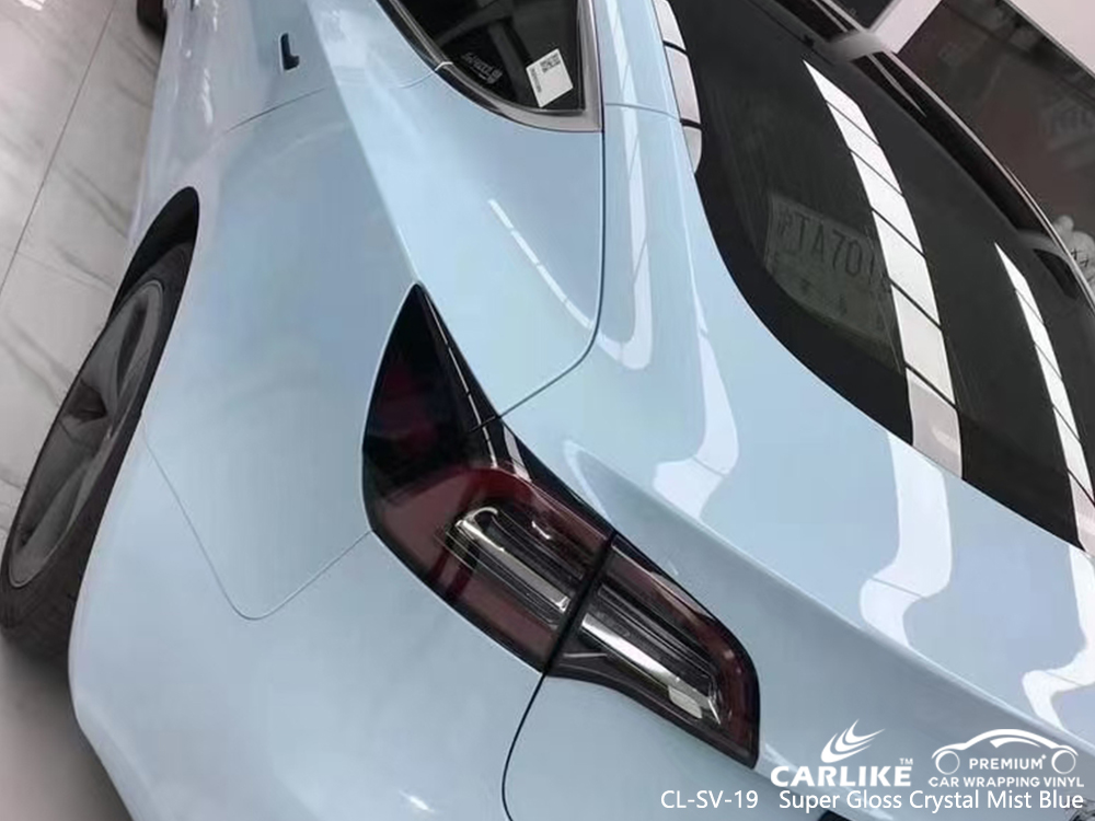 CL-SV-19 super gloss crystal mist blue vinyl material suppliers for TESLA Tuguegarao Philippines