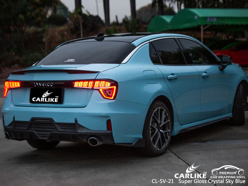 CL-SV-21 super gloss crystal sky blue vinyl films for LYNK&CO Binan Philippines