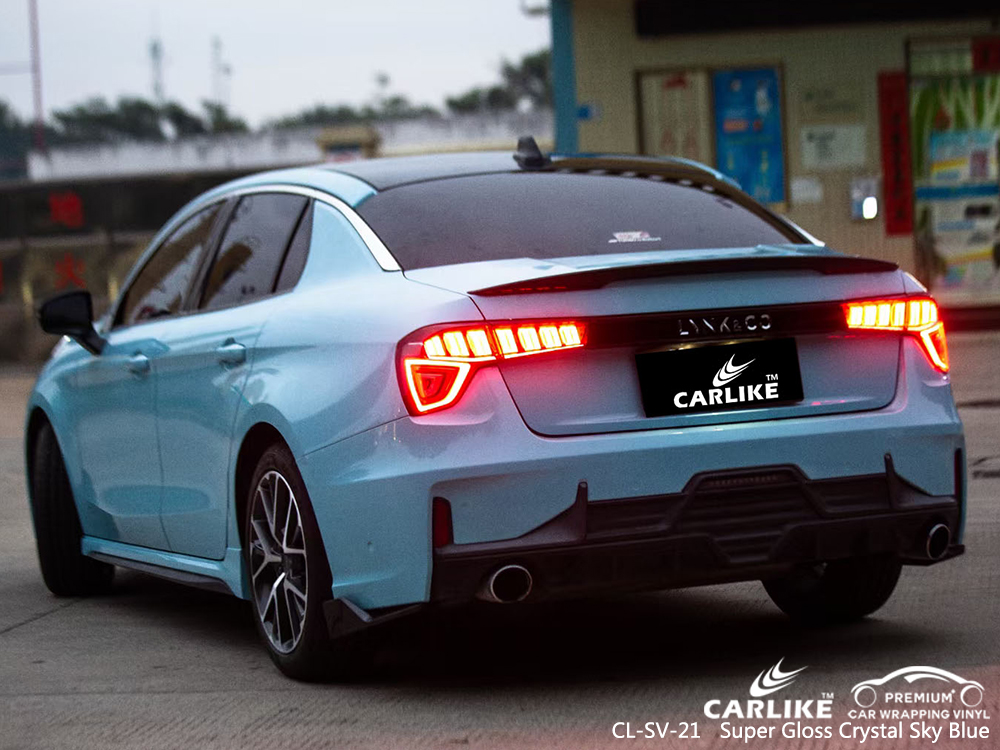 CL-SV-21 super gloss crystal sky blue vinyl films for LYNK&CO Binan Philippines