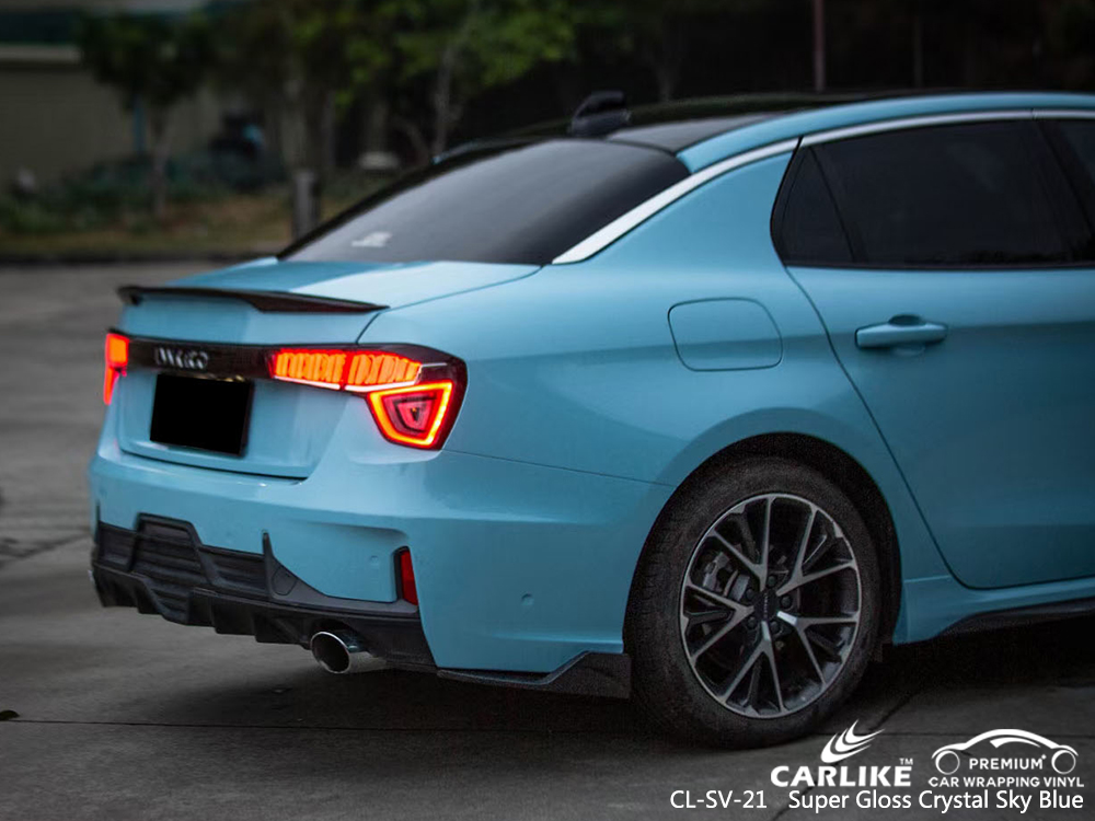 CL-SV-21 super gloss crystal sky blue vinyl films for LYNK&CO Binan Philippines