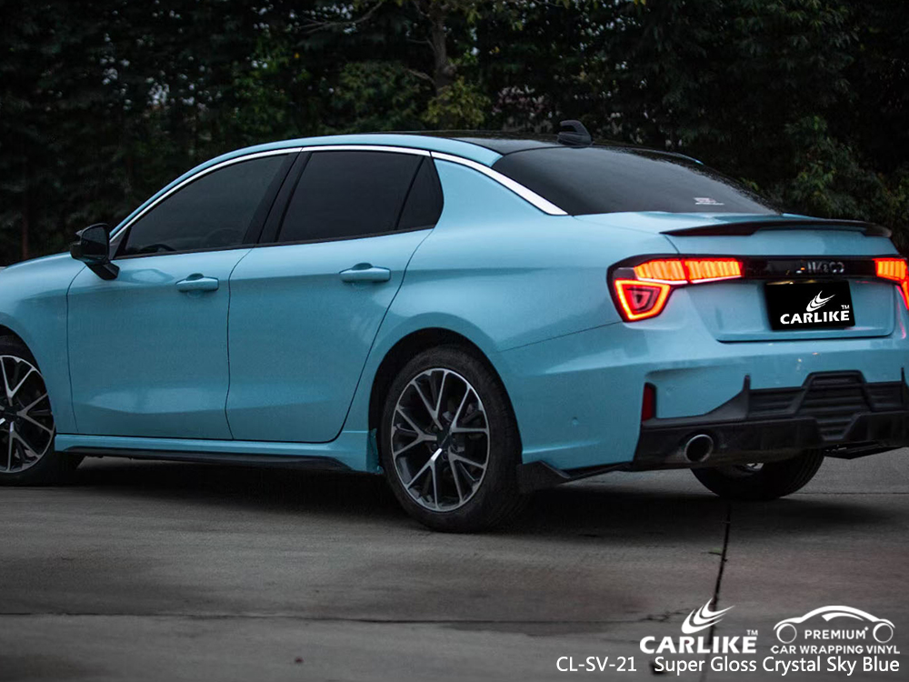 CL-SV-21 super gloss crystal sky blue vinyl films for LYNK&CO Binan Philippines