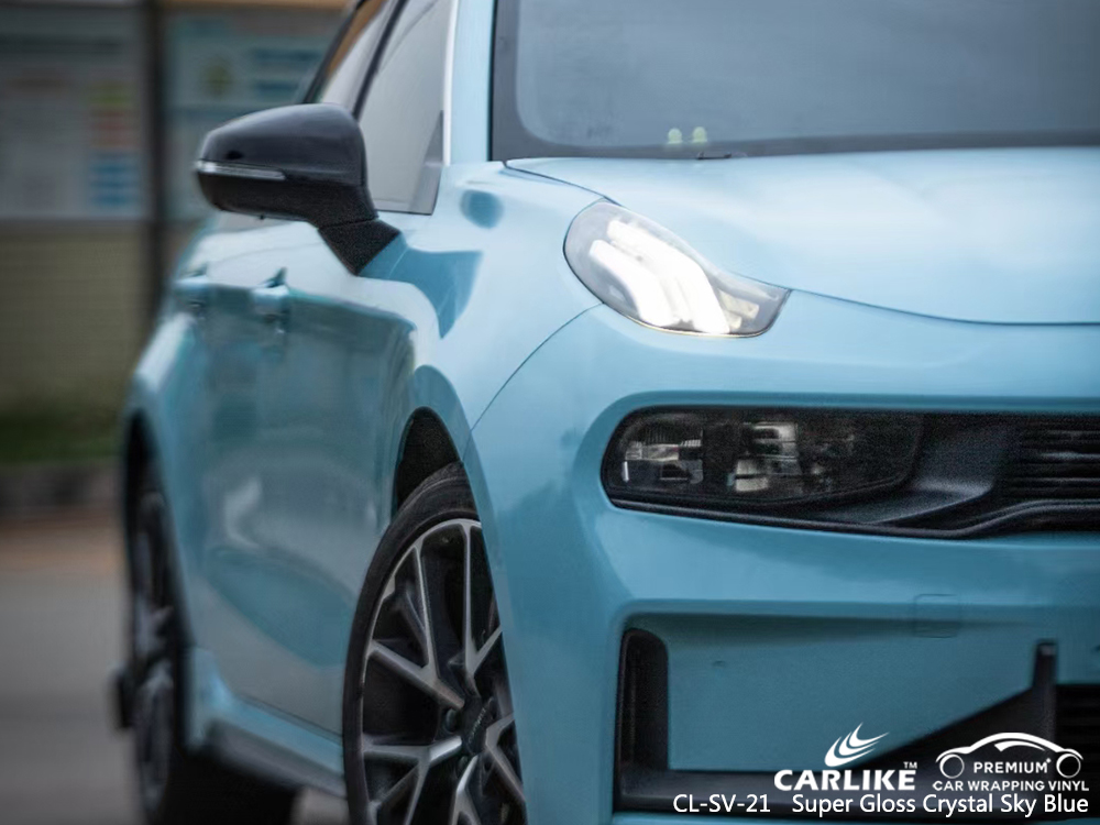 CL-SV-21 super gloss crystal sky blue vinyl films for LYNK&CO Binan Philippines