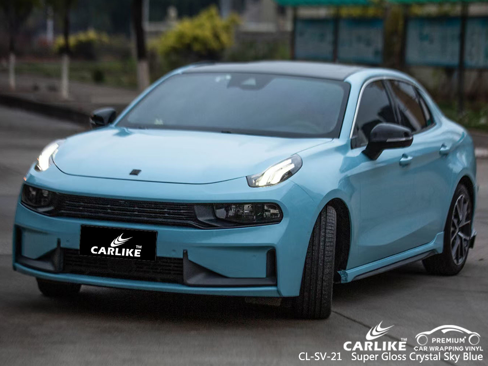 CL-SV-21 super gloss crystal sky blue vinyl films for LYNK&CO Binan Philippines