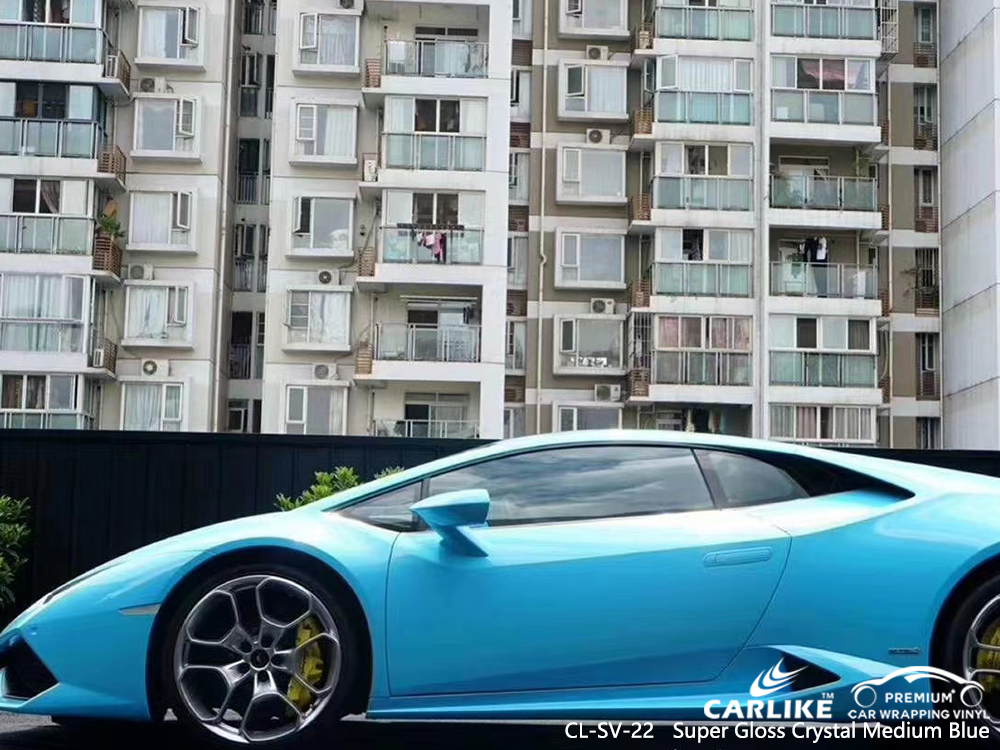 CL-SV-22 super gloss crystal medium blue wrap my car for LAMBORGHINI Cotabato Philippines