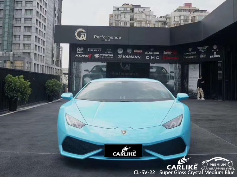 CL-SV-22 super gloss crystal medium blue wrap my car for LAMBORGHINI Cotabato Philippines