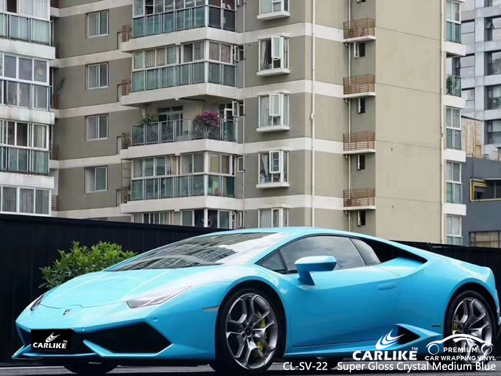 CL-SV-22 super gloss crystal medium blue wrap my car for LAMBORGHINI Cotabato Philippines