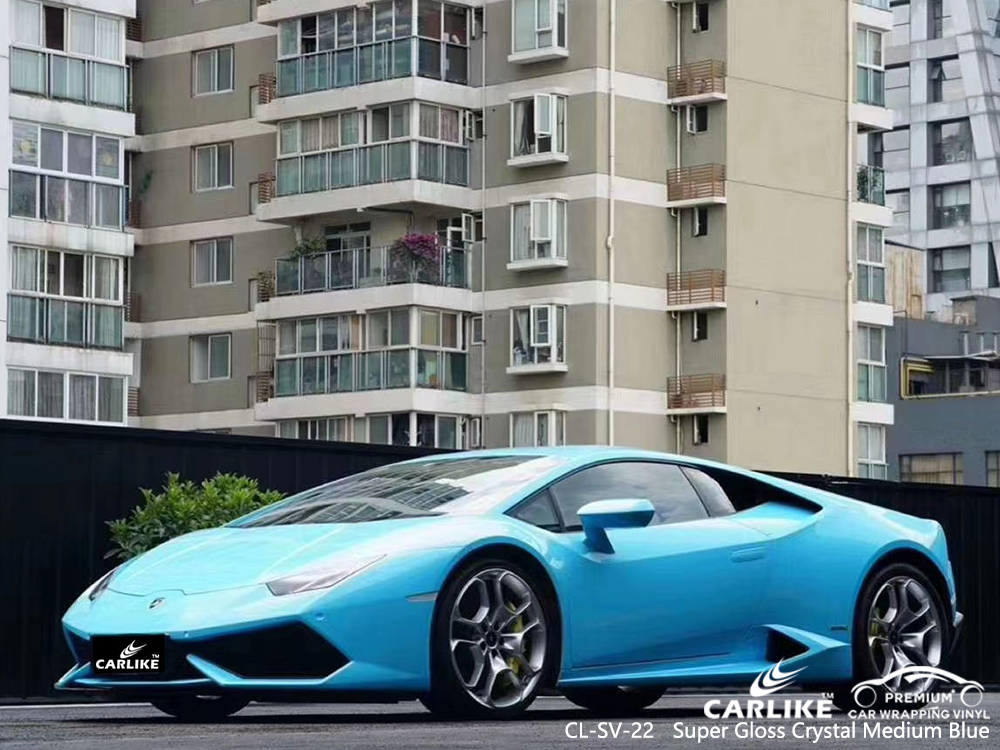 CL-SV-22 super gloss crystal medium blue wrap my car for LAMBORGHINI Cotabato Philippines