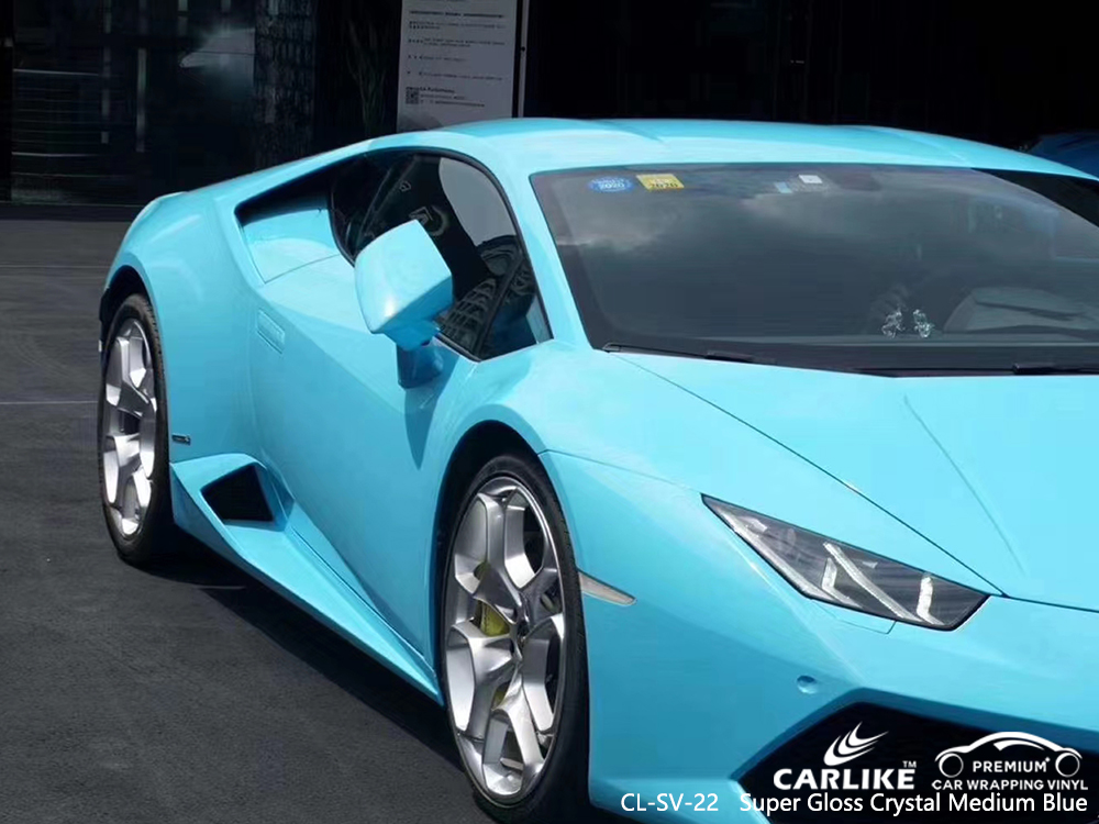 CL-SV-22 super gloss crystal medium blue wrap my car for LAMBORGHINI Cotabato Philippines