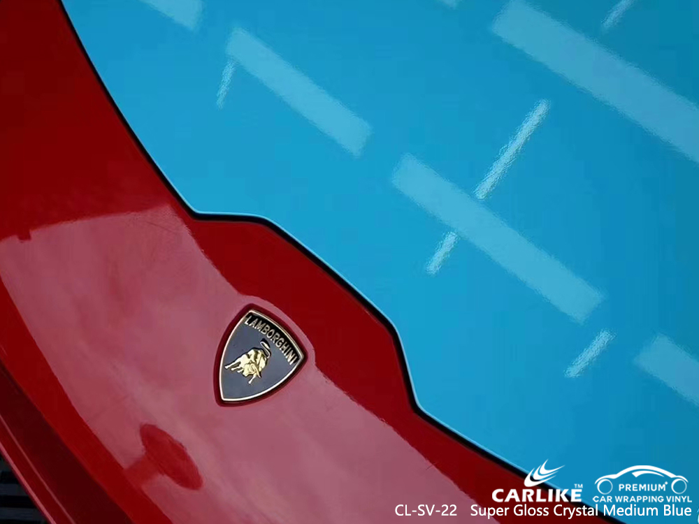 CL-SV-22 super gloss crystal medium blue wrap my car for LAMBORGHINI Cotabato Philippines