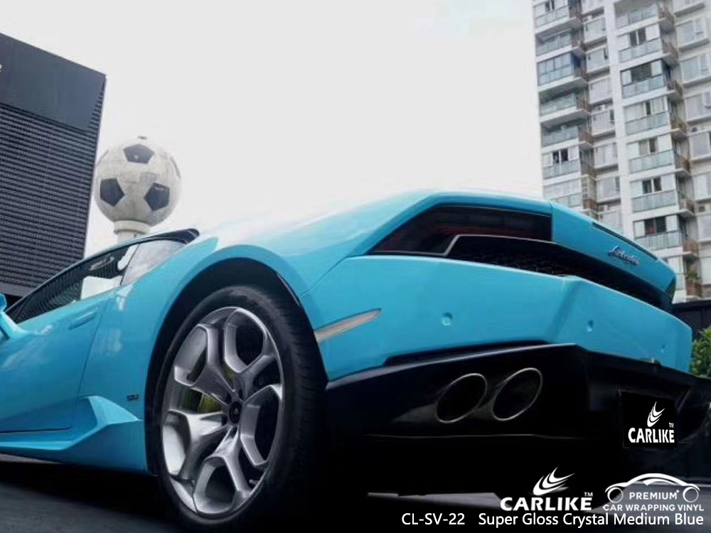 CL-SV-22 super gloss crystal medium blue wrap my car for LAMBORGHINI Cotabato Philippines