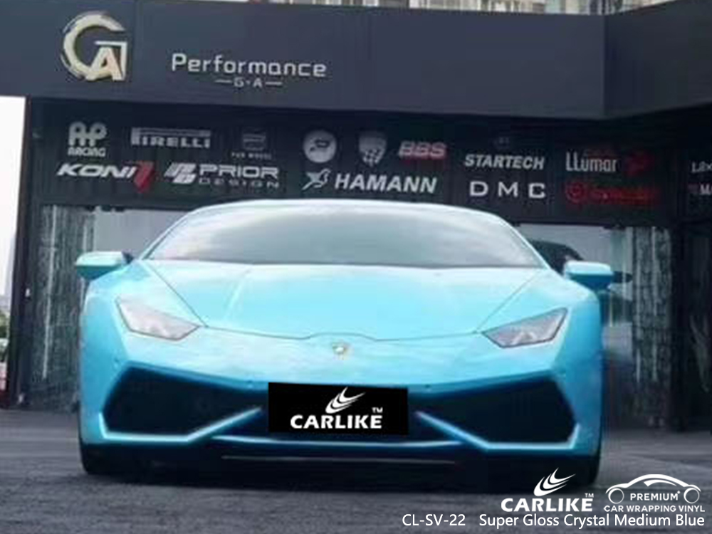 CL-SV-22 super gloss crystal medium blue wrap my car for LAMBORGHINI Cotabato Philippines