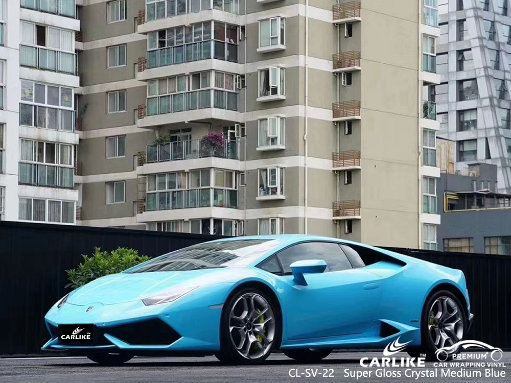 CL-SV-22 super gloss crystal medium blue wrap my car for LAMBORGHINI Cotabato Philippines