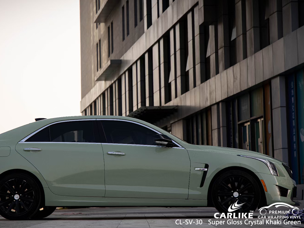 CL-SV-30 super gloss crystal khaki green vinyl films for CADILLAC Rosario Philippines