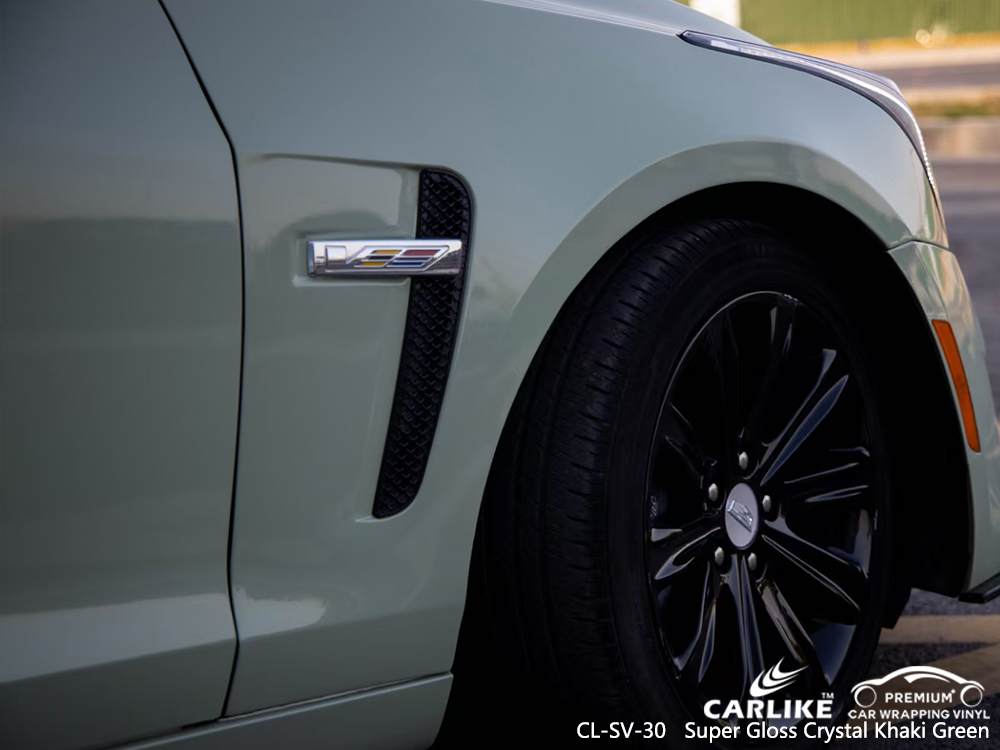 CL-SV-30 super gloss crystal khaki green vinyl films for CADILLAC Rosario Philippines