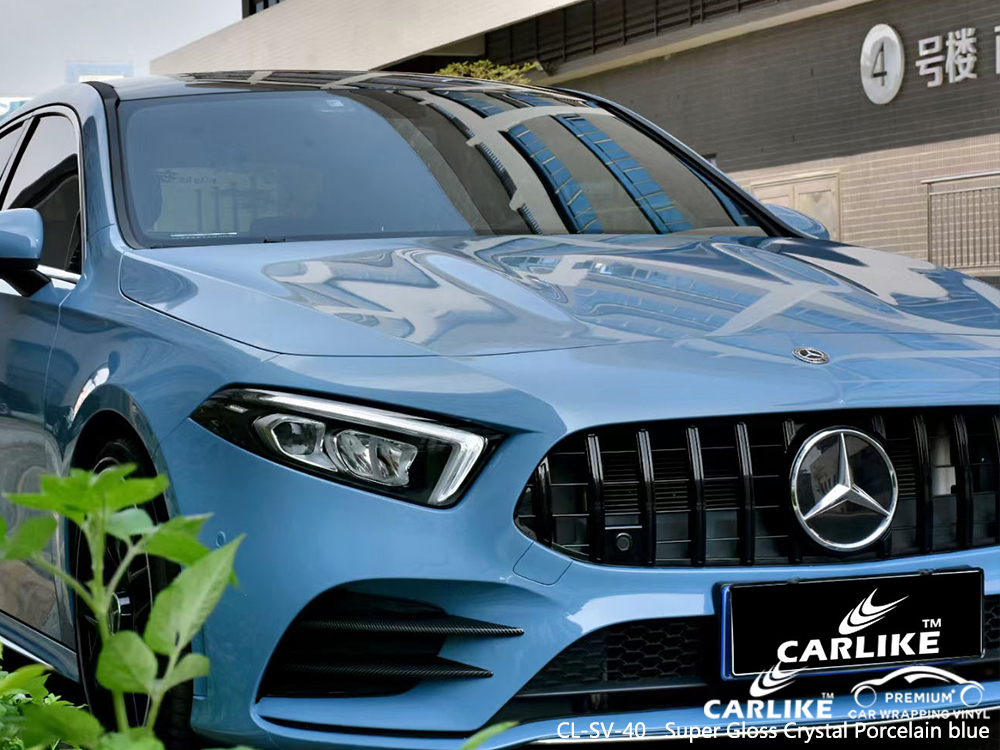 CL-SV-40 super gloss crystal porcelain blue car wrapping foil for MERCEDES-BENZ Malabon Philippines