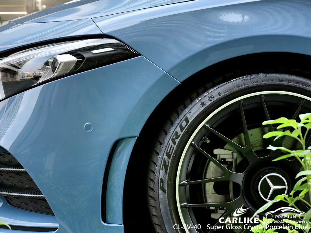 CL-SV-40 super gloss crystal porcelain blue car wrapping foil for MERCEDES-BENZ Malabon Philippines