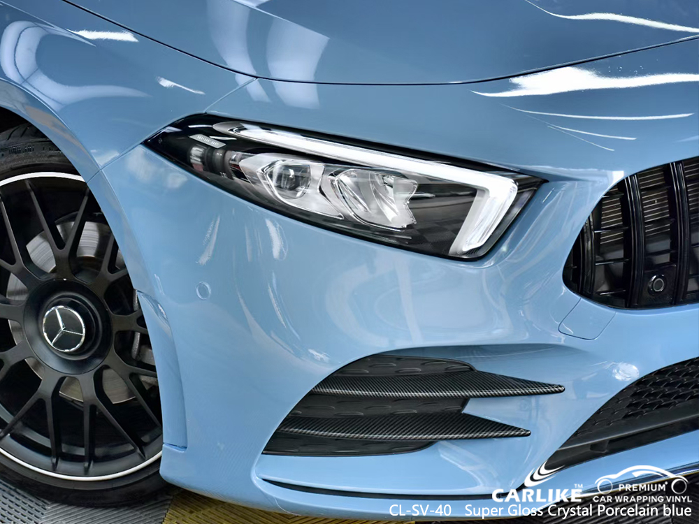 CL-SV-40 super gloss crystal porcelain blue car wrapping foil for MERCEDES-BENZ Malabon Philippines