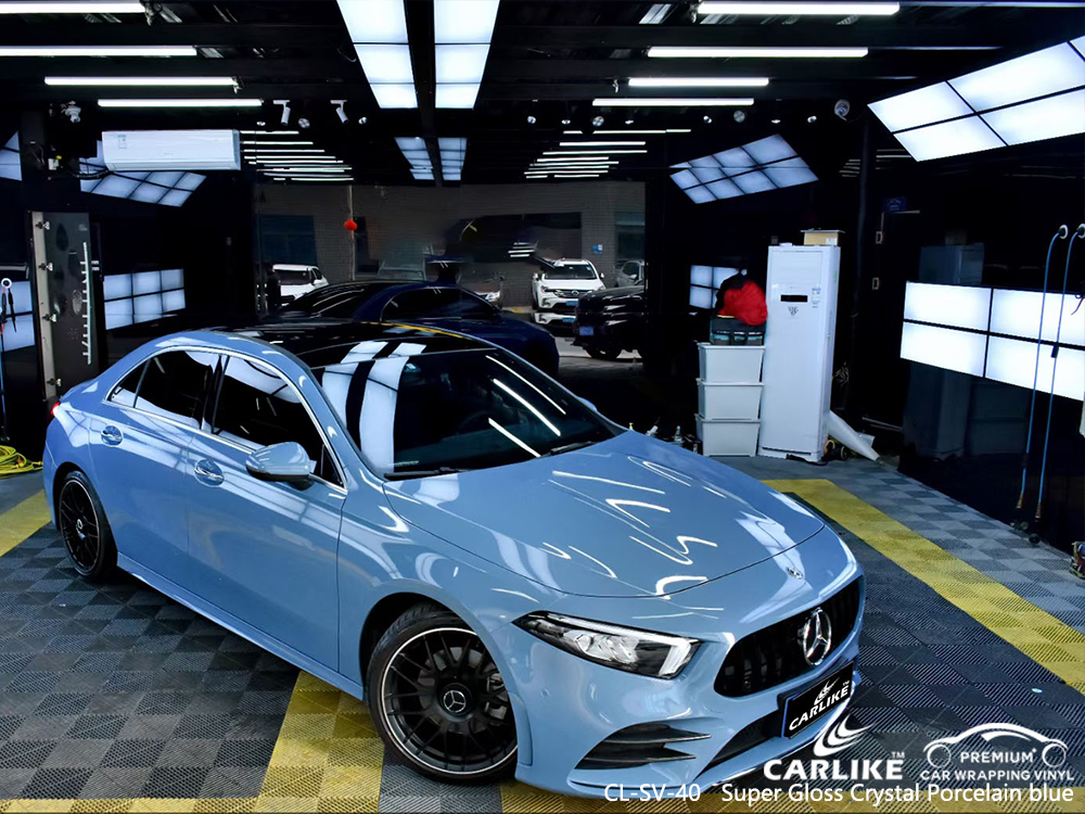 CL-SV-40 super gloss crystal porcelain blue car wrapping foil for MERCEDES-BENZ Malabon Philippines