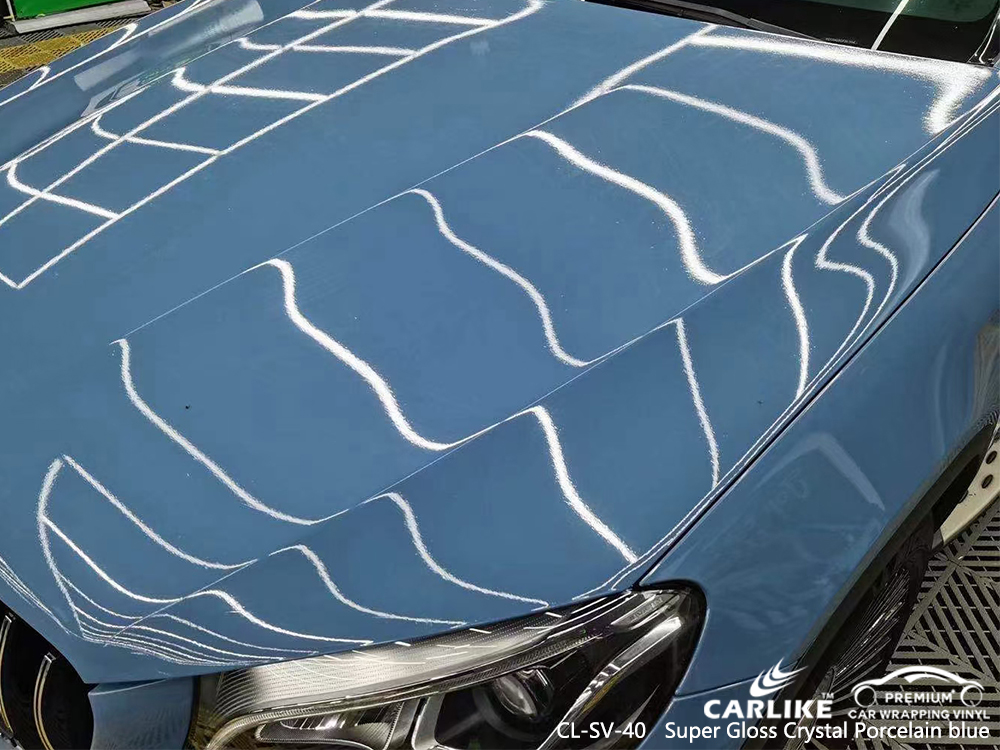 CL-SV-40 super gloss crystal porcelain blue vinyl sticker paper for MERCEDES-BENZ Laoag Philippines