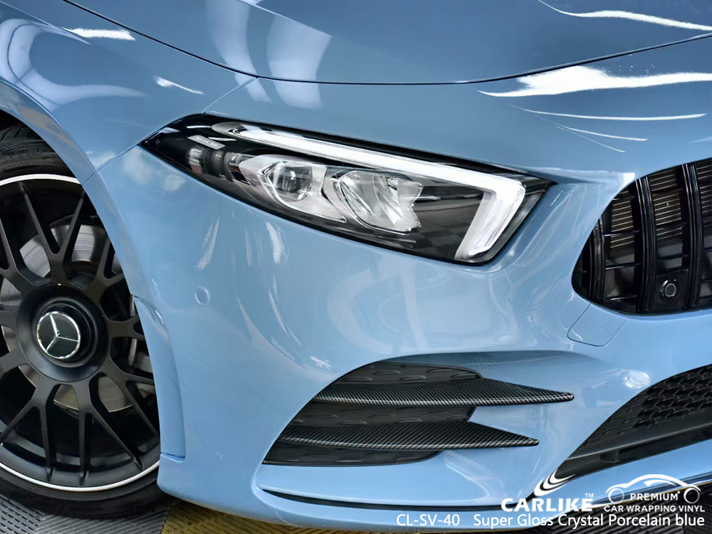 CL-SV-40 super gloss crystal porcelain blue car wrapping foil for MERCEDES-BENZ Malabon Philippines