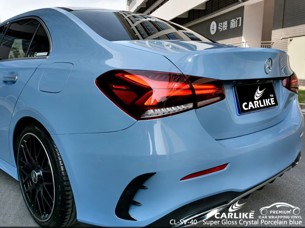 CL-SV-40 super gloss crystal porcelain blue car wrapping foil for MERCEDES-BENZ Malabon Philippines