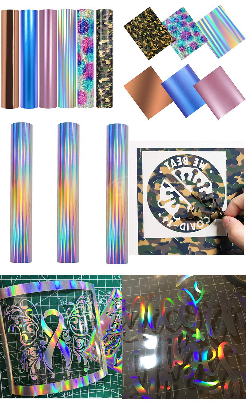 Holographic Rainbow Multi Colors Heat Transfer Vinyl Iron-on HTV Press  Paper Sheet for Garment T-Shirt AA00985 - AliExpress