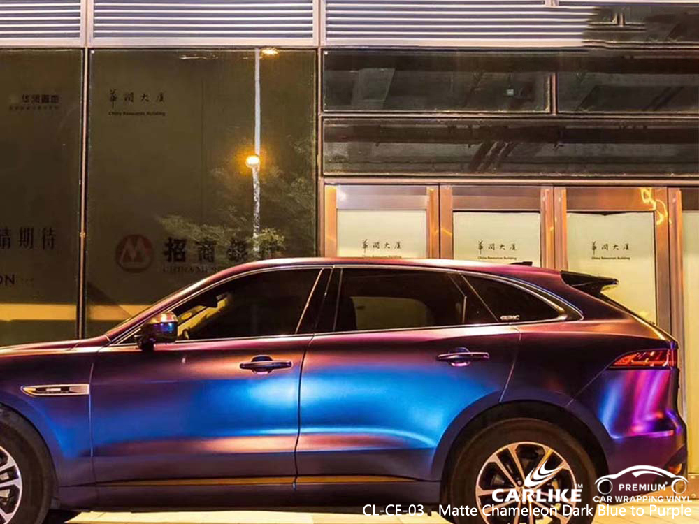 CL-CE-03 matte chameleon dark blue to purple vinyl wrap cars for JAGUAR Marikina Philippines