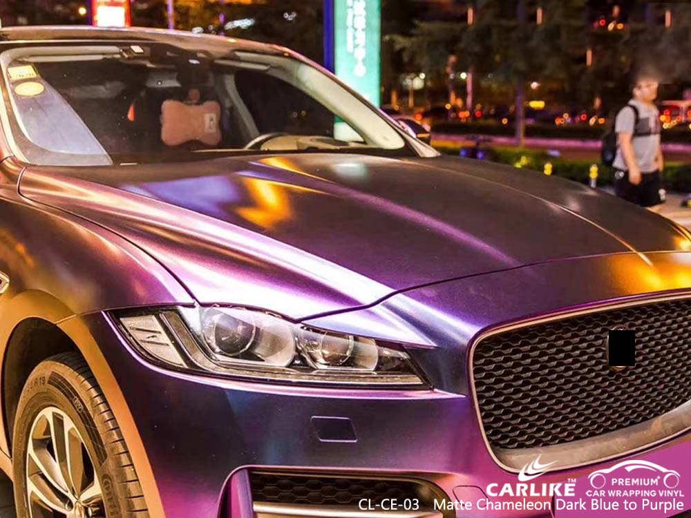 CL-CE-03 matte chameleon dark blue to purple vinyl wrap cars for JAGUAR Marikina Philippines