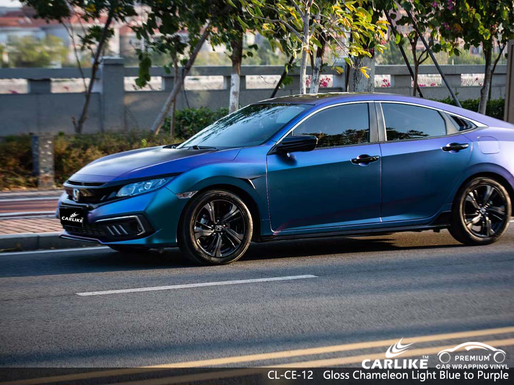 CL-CE-12 gloss chameleon light blue to purple Car Wrap for HONDA Valenzuela Philippines