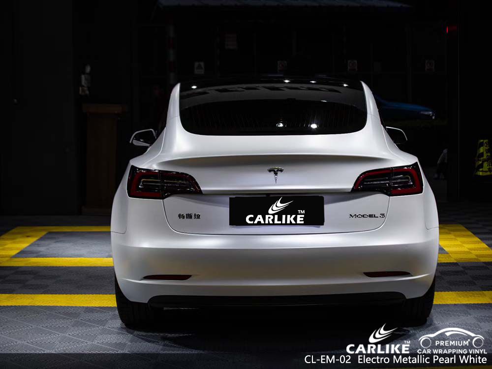 CL-EM-02 electro metallic pearl white vinyl wrap for TESLA Binangonan Philippines
