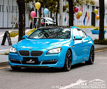 Envoltura de vinilo azul medio electro metálico brillante CL-GE-22 para BMW