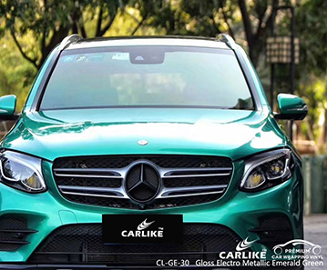 CL-GE-30 gloss electro metallic emerald green full car body wrap for MERCEDES-BENZ