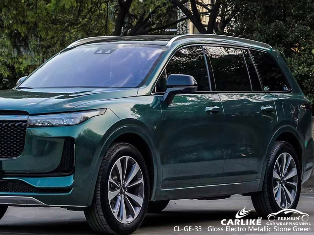CL-GE-33 gloss electro metallic stone green color chrome car wrap film for LEADING IDEAL Mariveles Philippines