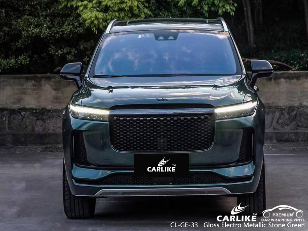 CL-GE-33 gloss electro metallic stone green color chrome car wrap film for LEADING IDEAL Mariveles Philippines