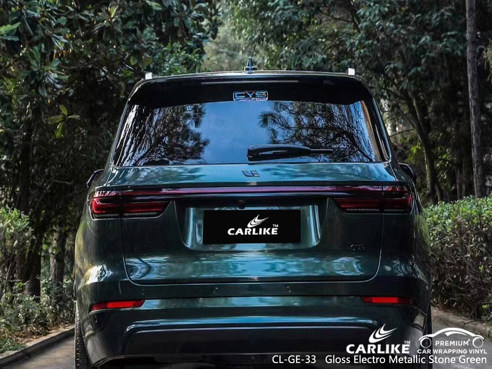 CL-GE-33 gloss electro metallic stone green color chrome car wrap film for LEADING IDEAL Mariveles Philippines