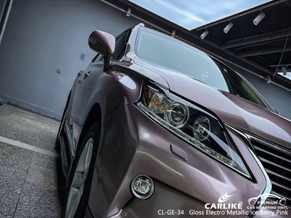 CL-GE-34 gloss electro metallic ice berry pink factory wholesale car hood vinyl wrap for LEXUS Los Banos Philippines