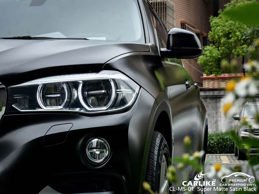 CL-MS-01 super matte satin black boat vinyl wrap for BMW Cotabato Philippines