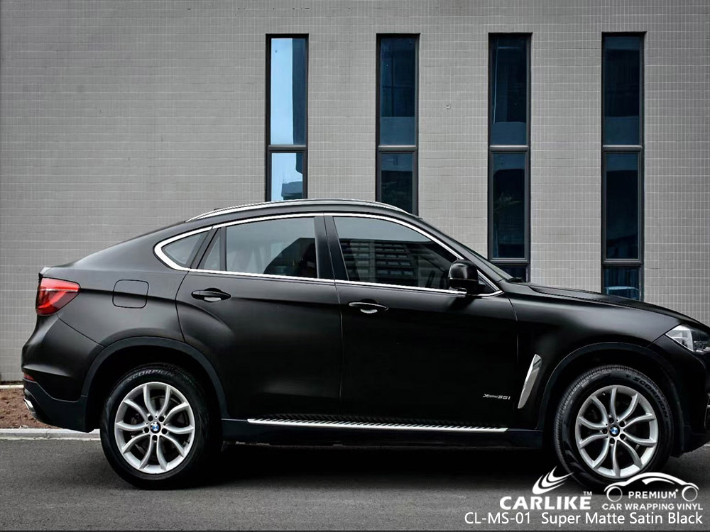 CL-MS-01 super matte satin black boat vinyl wrap for BMW Cotabato Philippines