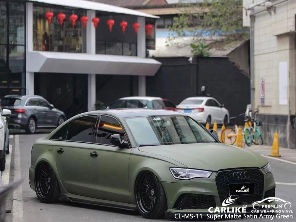 CL-MS-11 super matte satin army green self adhesive cars vinyl for AUDI Malabon Philippines