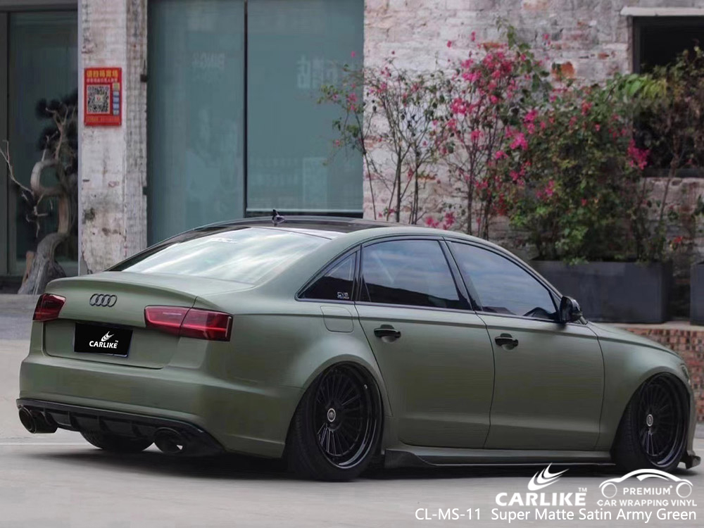 CL-MS-11 super matte satin army green self adhesive cars vinyl for AUDI Malabon Philippines